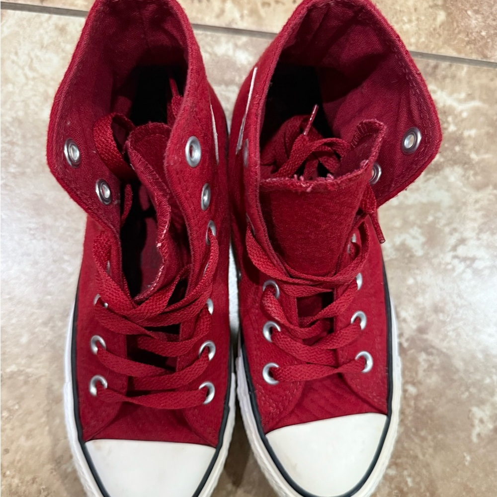 Converse Red High-Top Sneakers- Women’s